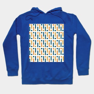 Retro Linear Dots Pattern Hoodie